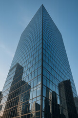 Obraz premium Modern Skyscraper with Reflective Glass Facade