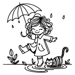 girl under umbrella