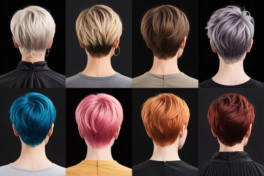 Explore trendy pixie haircuts and short hairstyles for women with various colors and modern hair designs