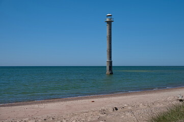 Lighthouse in Baltic sea in Vilsandi National Park