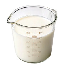Measuring Cup of Milk Baking Ingredient, Cut Out