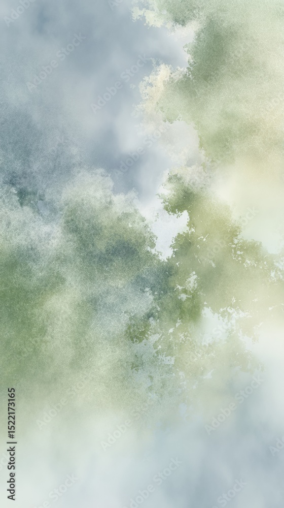 Poster Delicate translucent watercolor texture with soft edges and gentle color transitions for premium digital overlay and sophisticated web design aesthetics