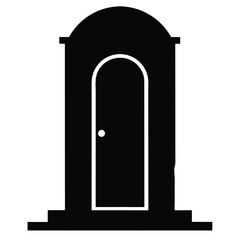 Door – black silhouette on white background