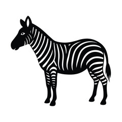 Obraz premium Zebra Icon Vector Flat and Clean Look Isolated