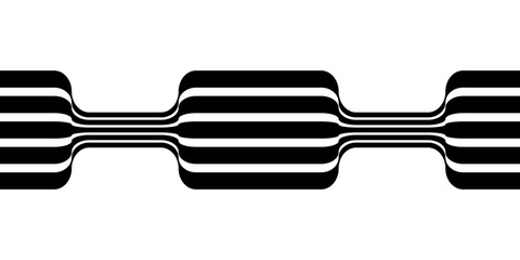 Abstract perspective line stripes with 3d dimensional effect