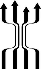 Abstract perspective line stripes arrow