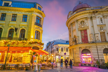 Bucharest city skyline, cityscape of Romania