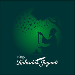 Kabirdas Jayanti Social Media Post Design in Elegant Dark Green Background

