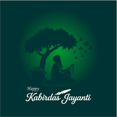 Kabirdas Jayanti Social Media Post Design in Elegant Dark Green Background

