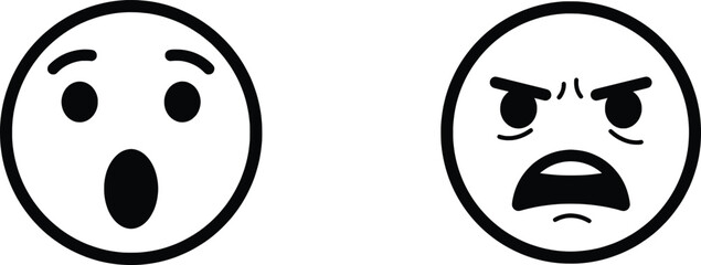 Emotional Vector Illustration A Set of Expressive Faces