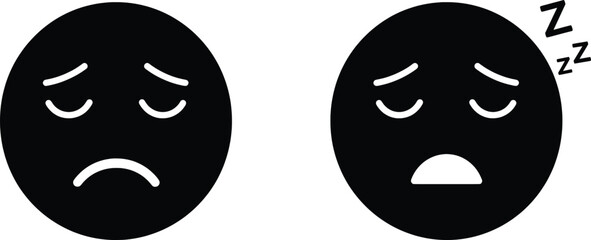 Emotion Vector Illustration Sadness and Sleep Deprivation