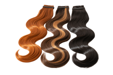 Premium hair extensions bundles wavy style in ginger brown and black for women fashion and beauty trends