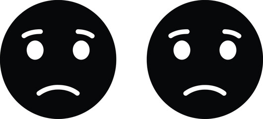 Fototapeta premium Emotion Vector Illustration Sadness Emojis Design