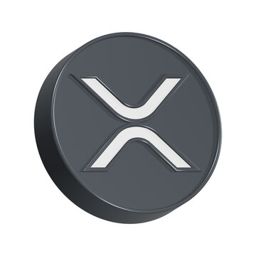 Ripple or XRP Black Coin 3d