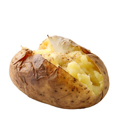 A baked potato isolated on a transparent background