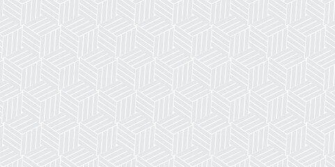 Seamless pattern with hexagon fabric geometric pattern. Abstract ornament chevron design background. Vector mosaic tile design closeup.	