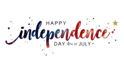 handwritten brush lettering of '4th of July' over a white surface. Celebrating Independence Day on the 4th of July.