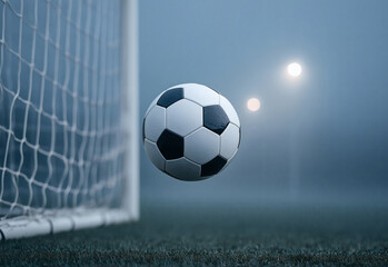 The football went into the goal successfully