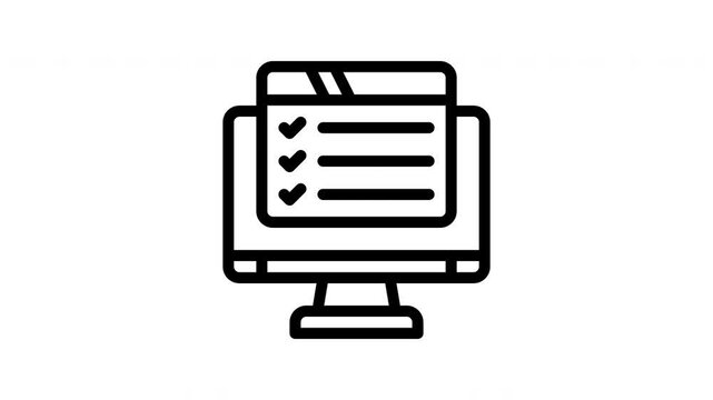 online test minimalist stroke animation