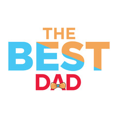 Happy Father's Day Typography Design with Hearts and Hat – Celebration Graphic for Dad