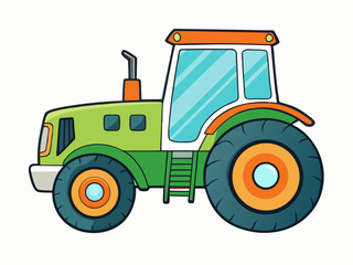 tractor isolated on white background