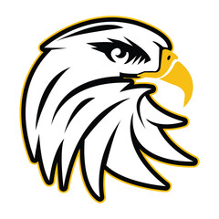 Noble Eagle Head Logo Vector Mascot for Sports or Corporate Branding