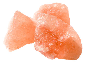 Himalayan Pink Salt isolated on white background.