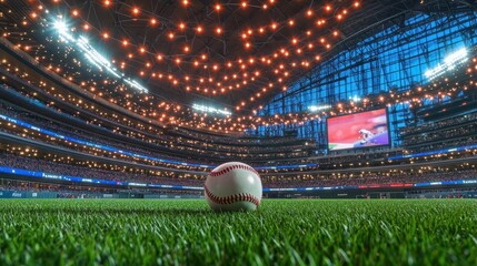 Baseball Stadium Night Game