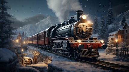 Naklejka premium old steam train