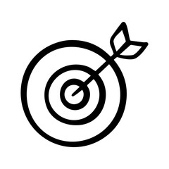 Dartboard doodle vector icon