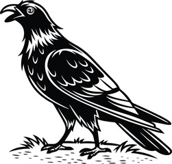 Fototapeta premium Majestic Raven Bird Design Perfect for Logo Branding and Stylish Graphic Applications