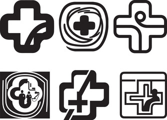 Obraz premium Medical Icons Set for Healthcare Professionals and Institutions, Collection of Medical Symbols in a Clean Design