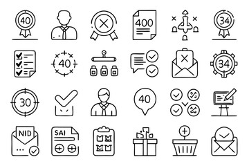 Single line icon depicting choices decisions election processes