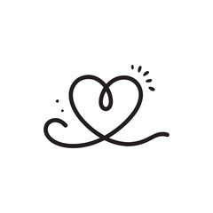 Unique heart logo Modern and minimalist vector and abstract logo