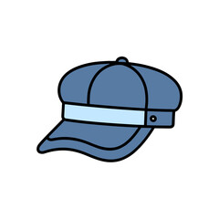 Blue baseball cap with light band on white background representing Major League Baseball - Team Identity  