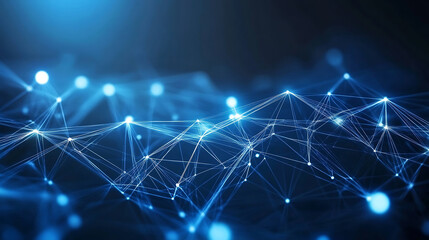 Abstract digital network connections representing data flow and communication