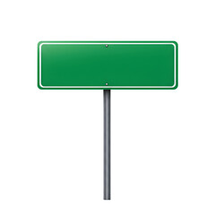 Blank Green Road Sign transparent background