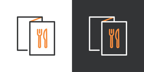 シンプルなレストランのメニューアイコン