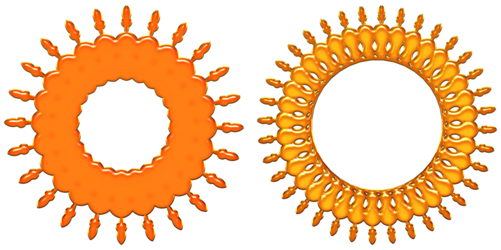 3D Ornamental Floral Rings with Glossy Petal Motifs, vector illustration of an abstract flower - Powered by Adobe