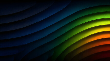 An abstract wave design features flowing colorful rainbow gradients in a captivating manner, showing smooth curves that give the image depth and visual interest.