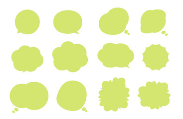 枠なしのふきだしセット
