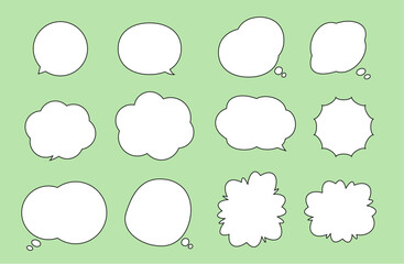 シンプルなふきだしセット