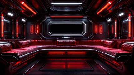 Red Neon Spaceship Lounge