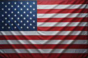 Fototapeta premium Waving American Flag Background - A Majestic Display of Patriotism, Stars, and Stripes - High-Resolution Image