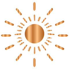 A celestial sun design that is scattered with beautiful stardust elements