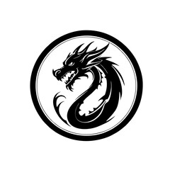 Dragon Logo Design, Chinese belief legend animal illustration
