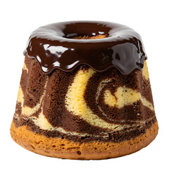 Marble Cake with Chocolate Glaze transparent background