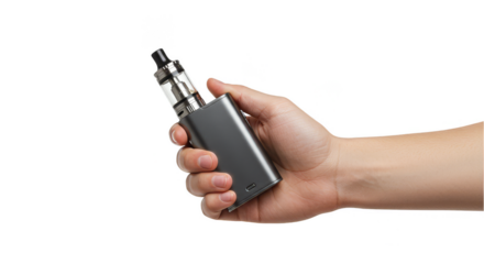 Electronic Cigarette Device in Hand Vaping Lifestyle No People Isolated