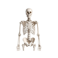 Human skeleton anatomy medical illustration 3d model on transparent background