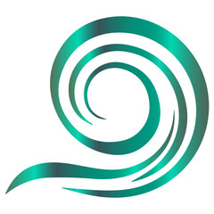 A stylish minimalist leaf design featuring a beautiful summer color gradient